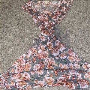 Grey flower dress